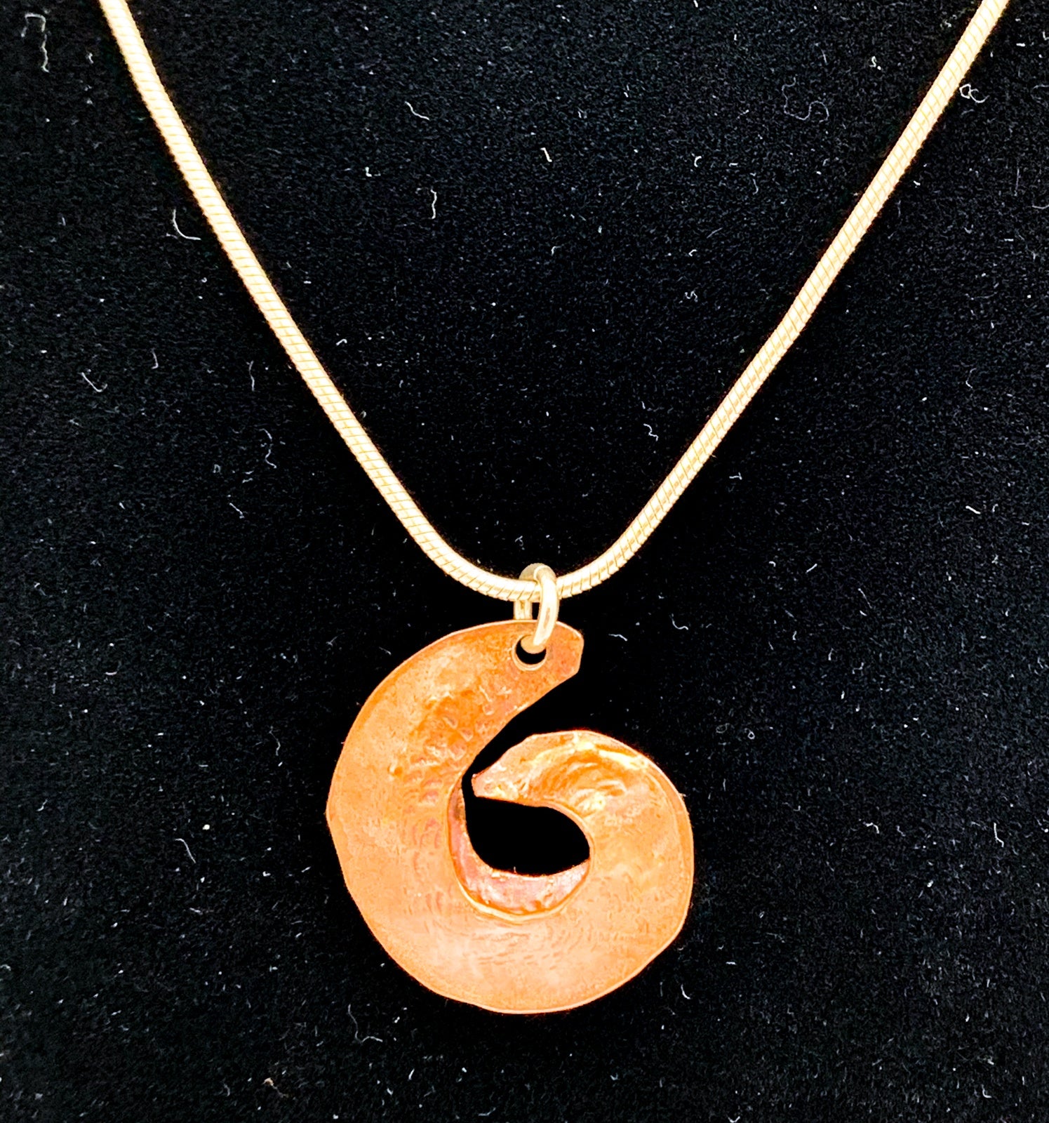 Copper Nautilus Pendant by Meg Jones