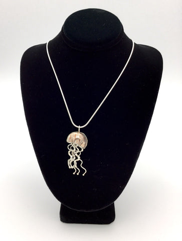 Large Mokume Jellyfish pendant