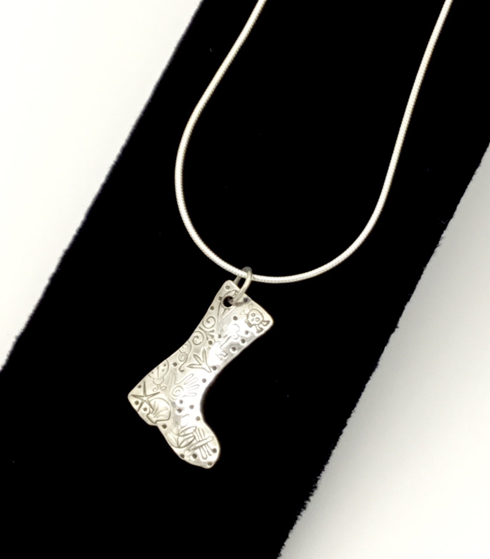 TATTOOED RAINBOOT PENDANT BY MEG JONES